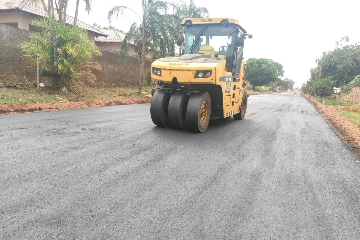 Recapeamento asfáltico concluído em via de Deodápolis, MS